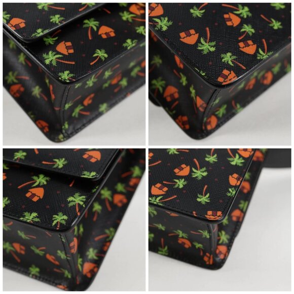 PRADA Shoulder Bag Leather Black Gold Auth - Picture 15 of 16